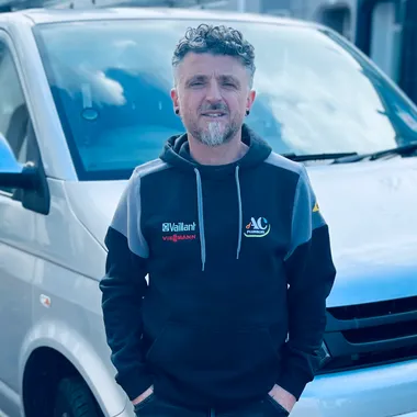 AC Plumbers Ltd. Brighton van with company branding